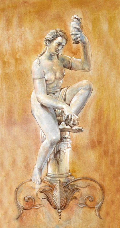 Affresco Musa del Silenzio
